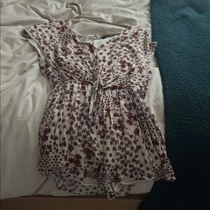 Floral Print Women's Romper